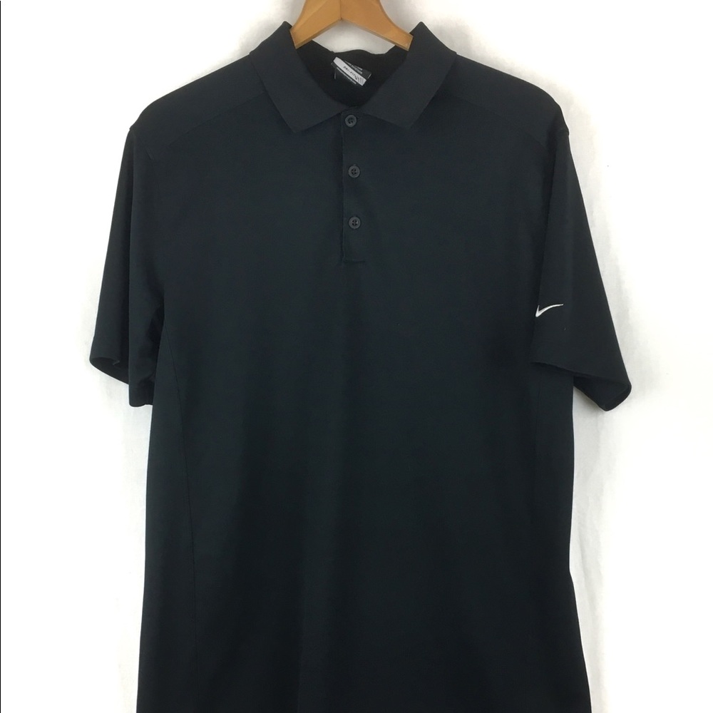 Nike Golf DriFit Black Polo Large